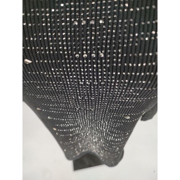 Select + Trend Woman NEW Black Sparkle Pullover Sweater Size Small Stretch Soft - Picture 7 of 10